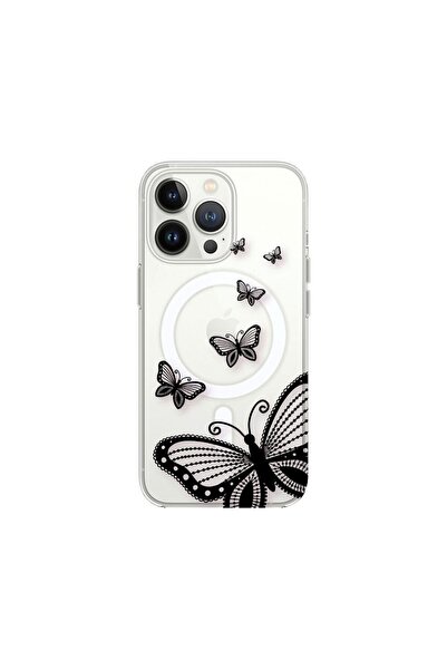 bestcase Husa MagSafe Anti Shock, compatibila cu Apple iPhone 15 Pro, Flowers...