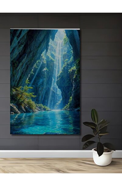 Teona Ahşap Πανέμορφο ξύλινο διακοσμητικό τραπέζι με ελαιογραφία με εμφάνιση ...