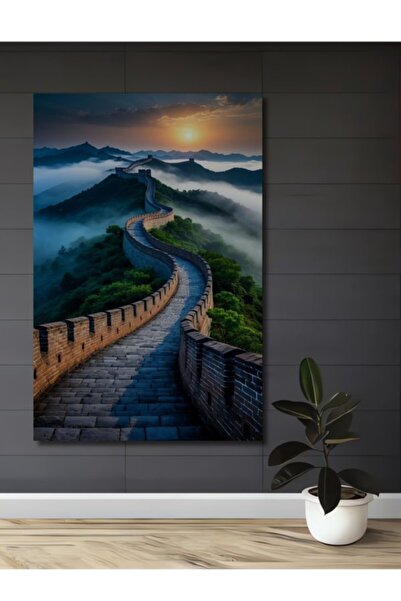 Teona Ahşap Ελαιογραφία με θέα τη Σινική Τείχος του Κινεζικού Μεγάλου Τείχους...