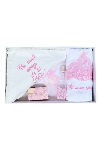 OEM BAPTISM KIT, WHITE-PINK, 7 PIECES
