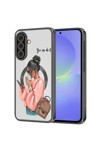 bestcase Πολυτελής Θήκη MagSafe, Συμβατή με Samsung Galaxy S24, Κορίτσι που κ...