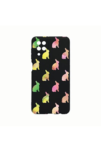 bestcase Θήκη Σιλικόνης, Συμβατή με Samsung Galaxy A12, Σχέδιο Κουνέλια, Ανθε...