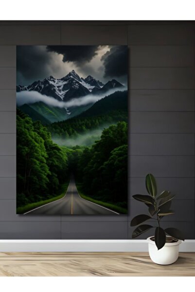 Teona Ahşap Μυστηριώδης ορεινή διαδρομή, Ξύλινος διακοσμητικός πίνακας με ελα...
