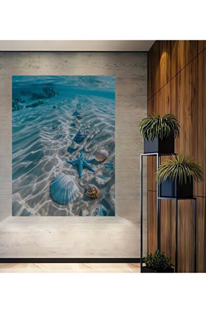 Teona Ahşap Ξύλινο τραπέζι με ρεαλιστική εμφάνιση και θέμα τα κοχύλια και τα ...