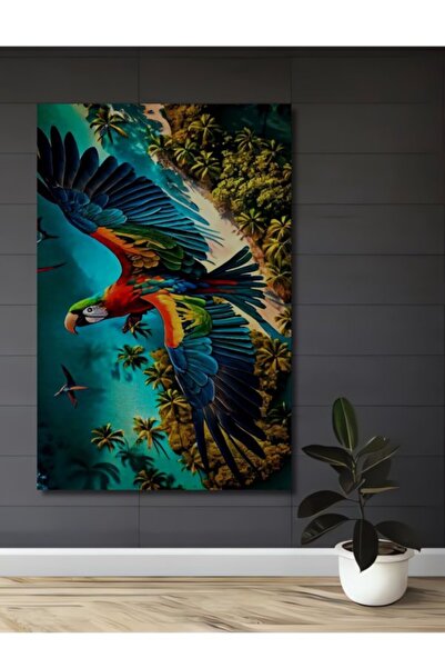 Teona Ahşap Μπλε του ουρανού Παπαγάλος του Παραδείσου, Ξύλινο Διακοσμητικό Τρ...