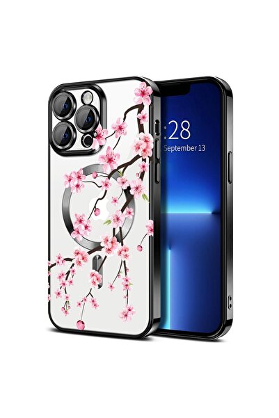 bestcase Πολυτελής Θήκη MagSafe, Συμβατή με Apple iPhone 13 Pro, Άνθη Κερασιά...