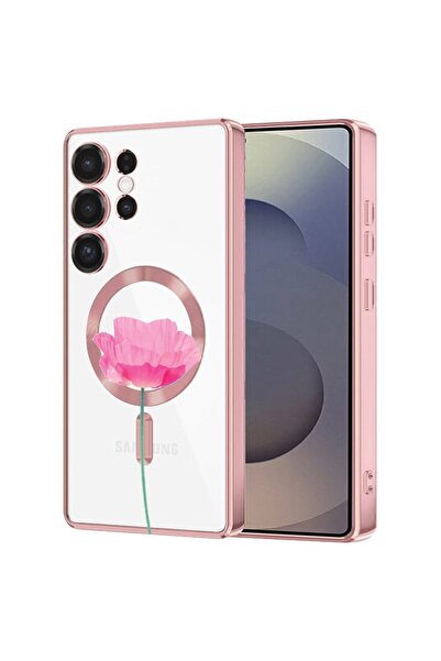 bestcase Πολυτελής Θήκη MagSafe, Συμβατή με Samsung Galaxy S24 Ultra, Ροζ - Π...