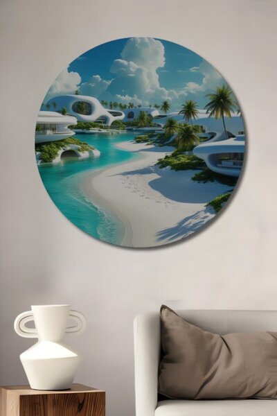 Teona Ahşap Στρογγυλά Φουτουριστικά Παραθαλάσσια Σπίτια Μοντέρνας Τέχνης Ξύλι...