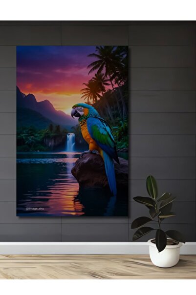 Teona Ahşap Τροπικός Παπαγάλος του Παραδείσου, Ξύλινο Διακοσμητικό Τραπέζι με...