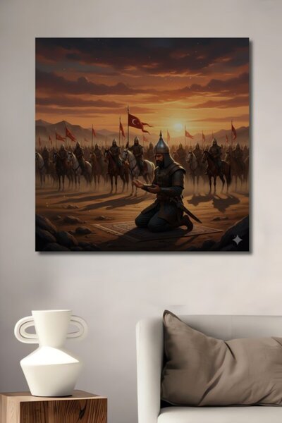 Teona Ahşap Οι Οθωμανοί Πολεμιστές σε σκηνή προσευχής, Ξύλινο διακοσμητικό τρ...