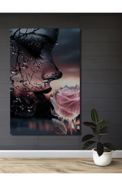 Teona Ahşap Γοητευτικό Ξύλινο Διακοσμητικό Πίνακα Μοντέρνας Τέχνης με Λεπτομέ...