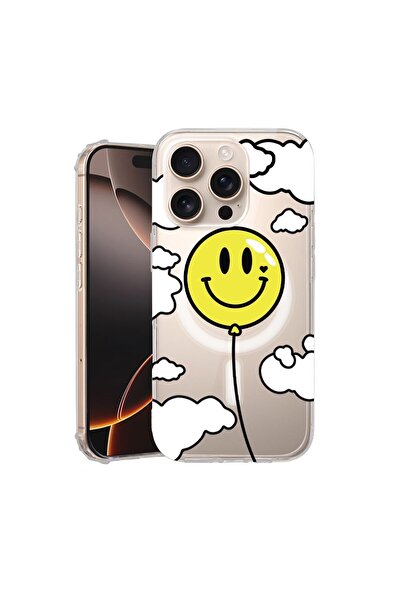 bestcase ¬Æ Husa pentru Apple iPhone 16 Pro, MagSafe Anti Shock, Balloon Smil...