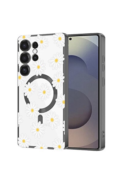 bestcase Πολυτελής Θήκη MagSafe, Συμβατή με Samsung Galaxy S24 Ultra, Λευκά Μ...