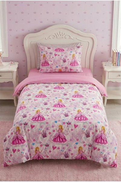 CAQQA Princess 4 Piece Single Sheet Elastic Bedding Set for Children |   Young