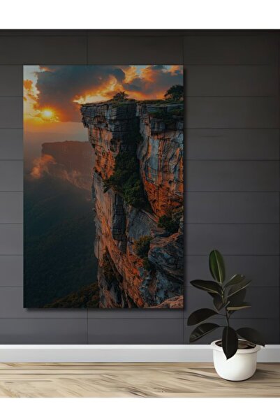 Teona Ahşap Βράχια τοπία στο μαγευτικό φως του ήλιου Ξύλινο διακοσμητικό πίνα...