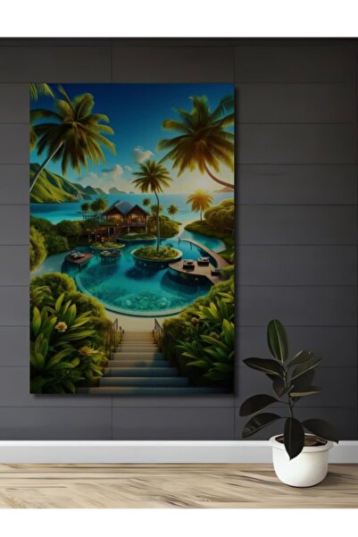 Teona Ahşap Τροπικός Παράδεισος Βίλα Σκηνικό Ξύλινο Διακοσμητικό Τραπέζι για ...