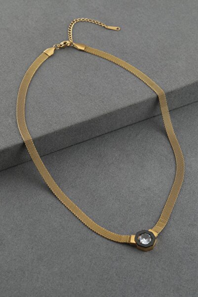 Gold Çelik Kolye