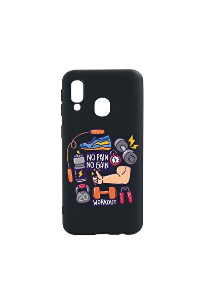 bestcase Θήκη σιλικόνης συμβατή με Samsung Galaxy A40, Σχέδιο Προπόνησης - Χω...