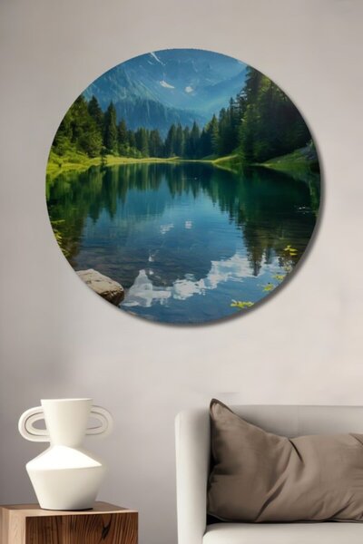 Teona Ahşap Στρογγυλό, πανέμορφο, ξύλινο διακοσμητικό τραπέζι με θέα στο βουν...