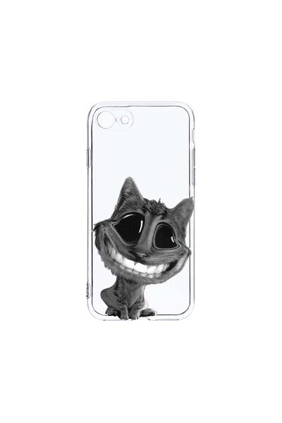 bestcase Διαφανής Θήκη Σιλικόνης 2MM, Συμβατή με Apple iPhone SE 2, Crazy Cat...