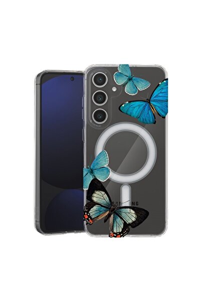bestcase Θήκη για Samsung Galaxy A55, MagSafe Αντικραδασμική, Όμορφες Μπλε Πε...