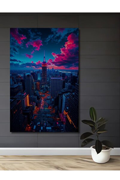 Teona Ahşap Διακοσμητικός ξύλινος πίνακας με εμφάνιση ελαιογραφίας με φώτα νέ...