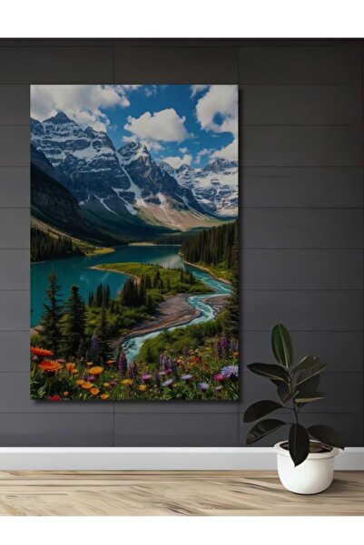 Teona Ahşap Πανέμορφη Φύσικη Ειρήνη, Ξύλινο Διακοσμητικό Τραπέζι με Ελαιογραφ...