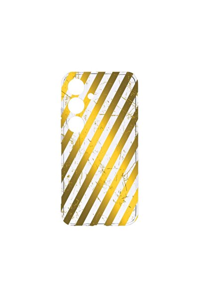 bestcase Θήκη Διαφανής Σιλικόνη 2MM, Συμβατή με Samsung Galaxy A25, Χρυσές Ρί...
