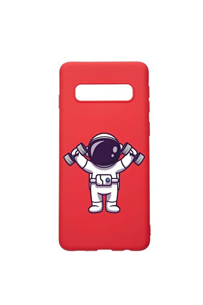 bestcase Θήκη σιλικόνης συμβατή με Samsung Galaxy S10 Plus, Astronaut Gym, αν...