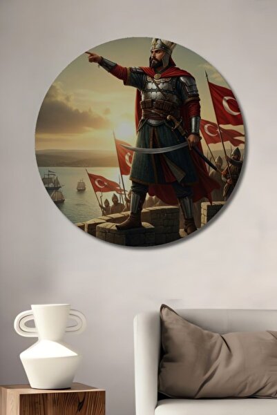 Teona Ahşap Στρογγυλό ξύλινο διακοσμητικό τραπέζι με εμφάνιση ελαιογραφίας το...