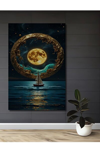 Teona Ahşap Ξύλινο διακοσμητικό τραπέζι με ελαιογραφία σε στυλ Πύλη του Σελήν...