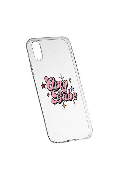 bestcase Προστατευτική θήκη με μήνυμα OMG Babe, για Apple iPhone XS Max, ανθε...