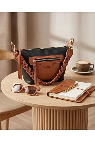 B&T Bujiteri Traditional Model Women's Shoulder Bag with Knitting Details