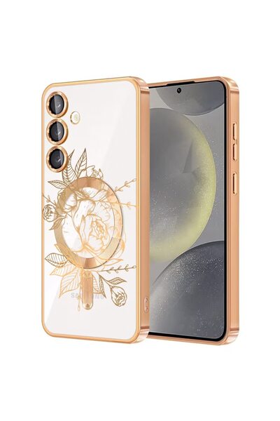 bestcase Πολυτελής Θήκη MagSafe, Συμβατή με Samsung Galaxy A55, Ροζ Χρυσό, Κο...