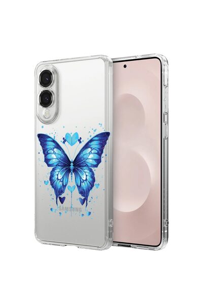 bestcase Θήκη για Samsung Galaxy S25 Edge, Αντικραδασμική 1.5MM, Μπλε Πεταλού...