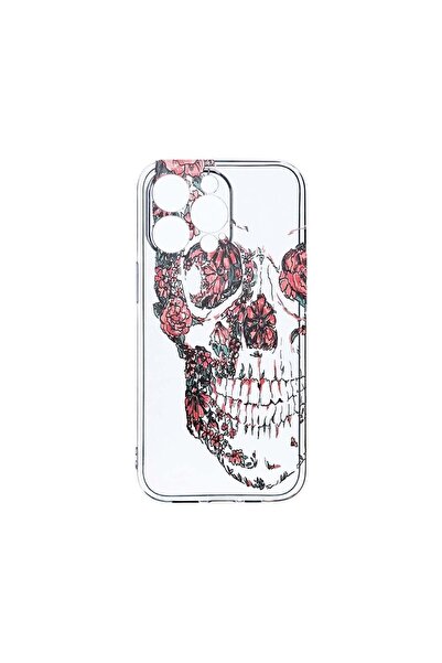 bestcase Husa Clear Silicon 2MM, Compatibila Cu Apple iPhone 14 Pro, Skull, A...