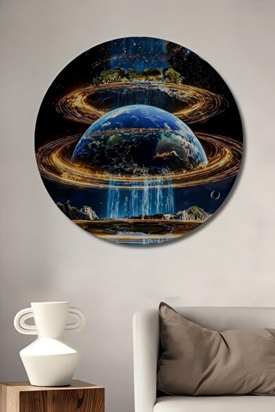 Teona Ahşap Στρογγυλό Ξύλινο Διακοσμητικό Πίνακα Τέχνης με θέμα την Ανάστηση ...