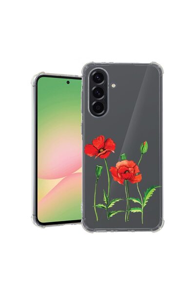 bestcase Θήκη για Samsung Galaxy A56, Αντικραδασμική 1.5MM, Κόκκινο Παπαρούνα...