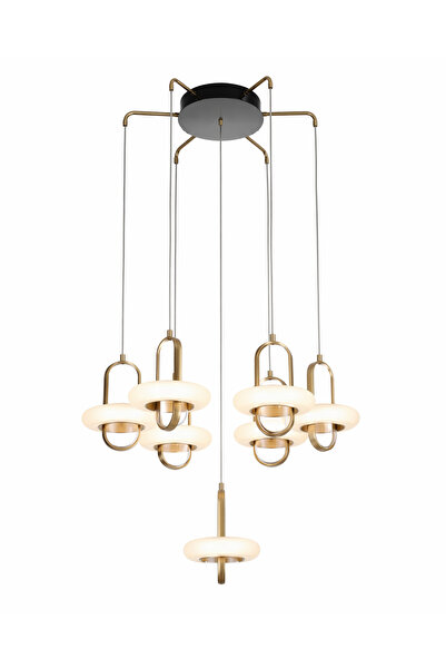 NOYA LİGHTİNG 7 SARKITLI MERMER AVİZE - MODERN LEDLİ LÜKS AVİZE - SALON OTURM...
