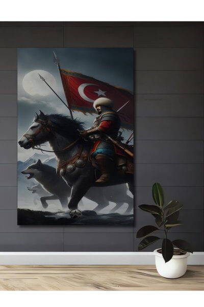 Teona Ahşap Μεγαλοπρεπής Πολεμιστής και Λύκοι, Ξύλινο Διακοσμητικό Τραπέζι με...