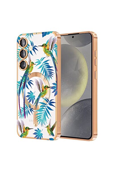 bestcase Πολυτελής Θήκη MagSafe, Συμβατή με Samsung Galaxy A16, Τροπικό - μπλ...