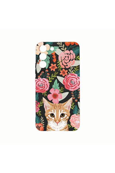 bestcase Θήκη Σιλικόνης, Συμβατή με Samsung Galaxy S21, Γάτα και Λουλούδια, Α...