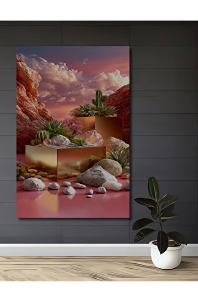 Teona Ahşap Μινιμαλιστική Αφηρημένη Τέχνη Ερημικής Πεδιάδας Ξύλινο Διακοσμητι...