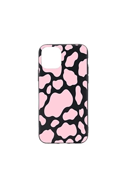 bestcase Θήκη σιλικόνης συμβατή με Apple iPhone 13 Mini, Ροζ Αγελάδα, με υφασ...