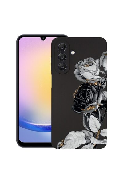 bestcase Θήκη για Samsung Galaxy A26, Μαύρο Τριαντάφυλλο, Λεπτή Σιλικόνη 0.8M...
