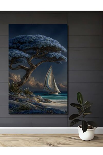 Teona Ahşap Ξύλινο διακοσμητικό τραπέζι με εμφάνιση ελαιογραφίας και θέμα το ...