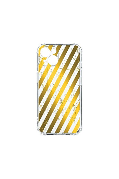 bestcase Αντικραδασμική Θήκη 1.5MM, Συμβατή με Apple iPhone 14, Χρυσές Ρίγες,...