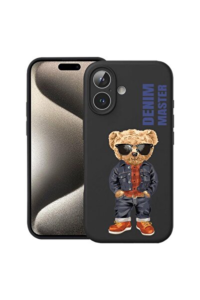 bestcase Husă pentru Apple iPhone 17 cu Design Denim Master - Ursuleț de pluș...