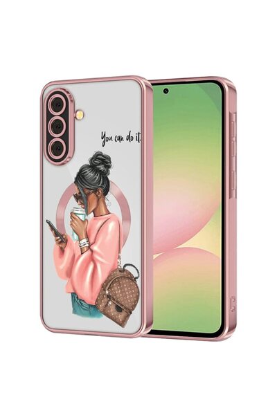 bestcase Πολυτελής Θήκη MagSafe, Συμβατή με Samsung Galaxy S25, Κορίτσι που κ...