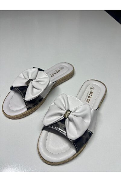 modayaselam Γυναικείες παντόφλες με λεπτομέρεια φιόγκου